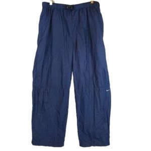 Vintage Nike Windbreaker Joggers Rain Pants Size XL Mens Wide Leg Navy Blue
